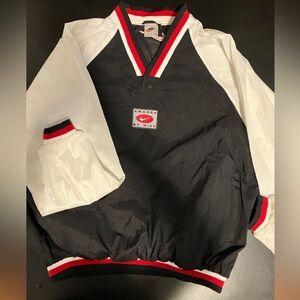 Vintage 90s Nike red/black/white pullover Windbreaker Jacket
